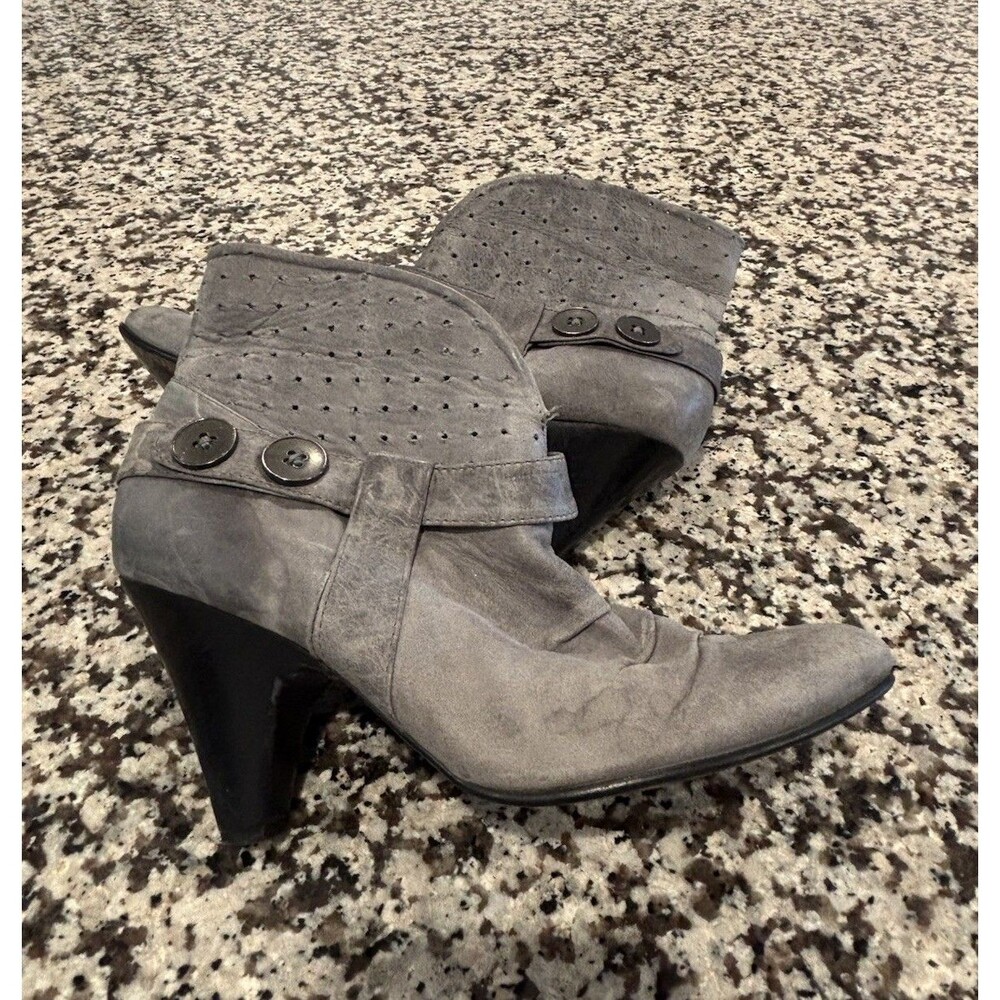 Velez Shoes Heel Boots Booties Women’s EU 36  US 6 Gray Leather Indie Boho